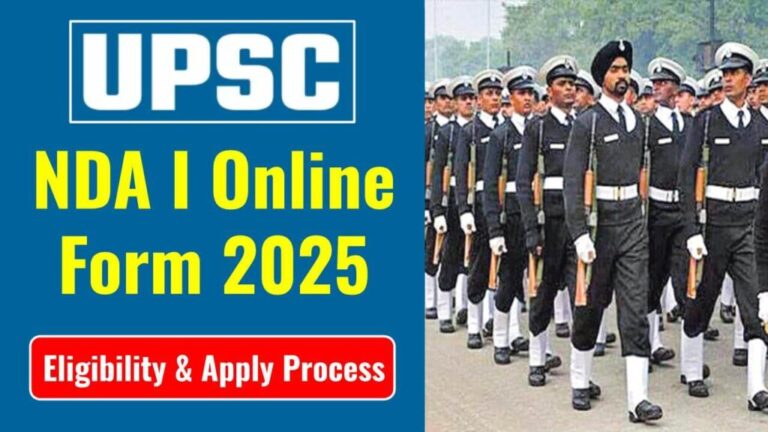 UPSC NDA & NA (I) 2025 Online Form